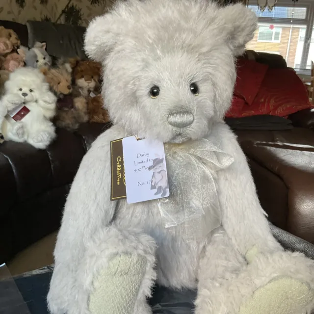 Charlie Bears Darby Grey Mohair Very Dashing 🌹REDUCED 🌹