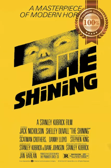 The Shining 1980 Yellow Official Film Movie Original Cinema Print Premium Poster
