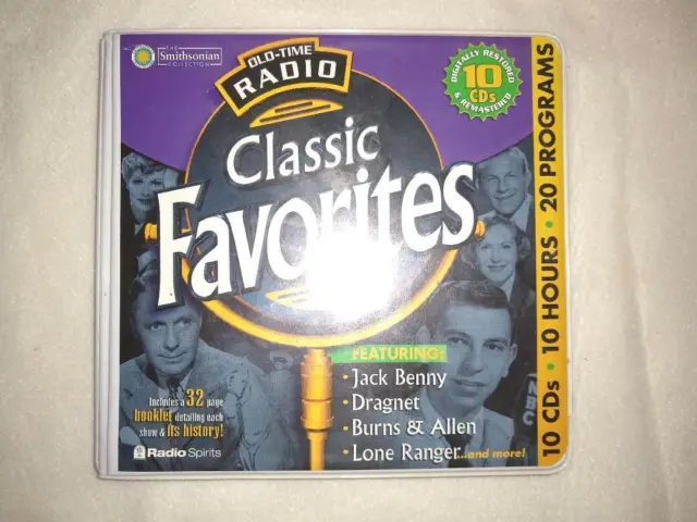 Radio Spirits Old-Time Radio Classic Favorites 2001, 10 CDs 10 hours 20 programs