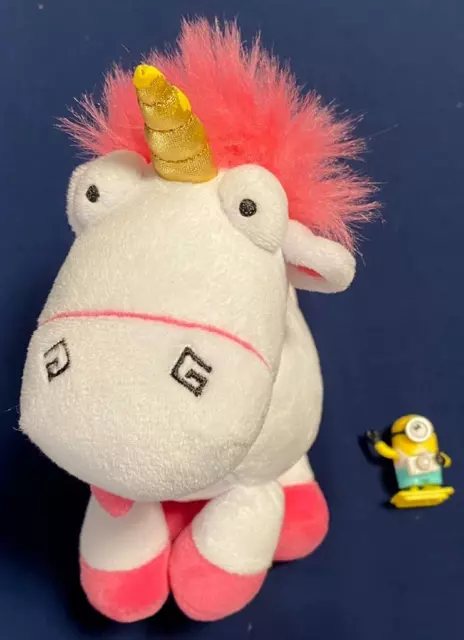 TY Beanie Baby Despicable Me 3 Fluffy Unicorn Beanbag Soft Plush 6in Tall VGUC