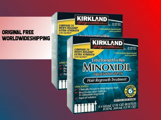 Kirkland Minoxidil 5% Men Hair Regrowth 12 Month FREE WORLDWIDE SHIPPING
