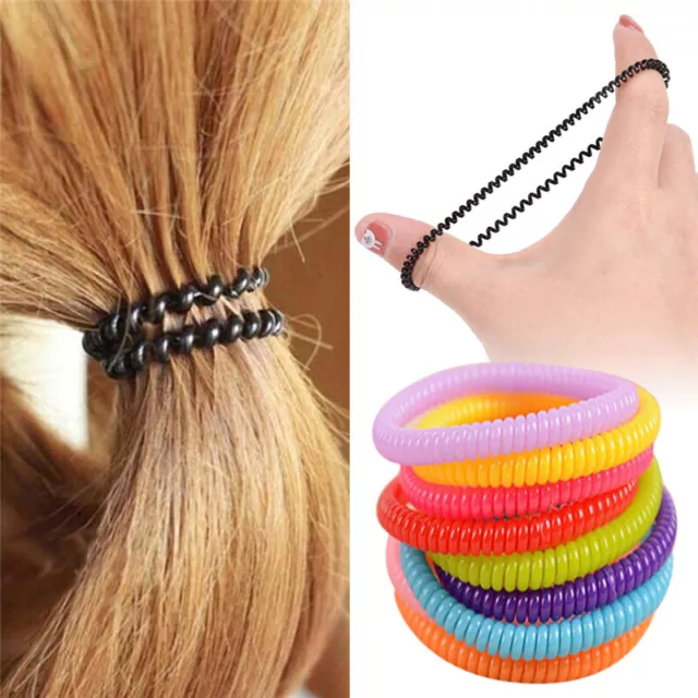 10 Pcs Femmes Filles Bande De Cheveux Cravates Corde Anneau Élastique Hairban A