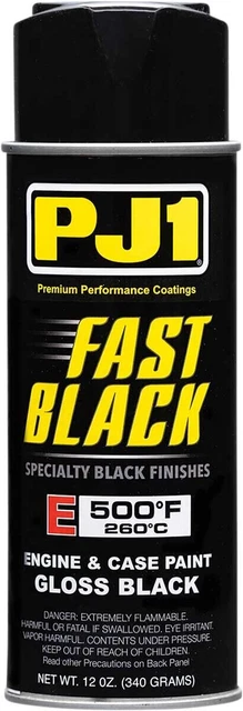 PJ1 motore nero veloce / custodia vernice nera lucida 500 ° F/200 ° C - 16-ENG