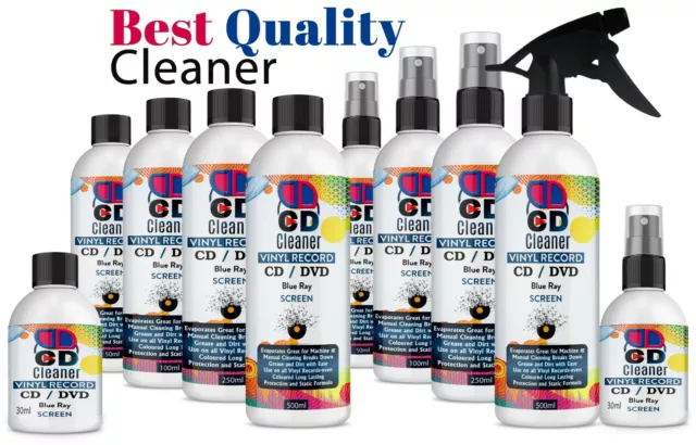 Professional Vinyl Record Cleaner Cd Dvd Cleaning Fluid Spray/ Cap Fast Delivery