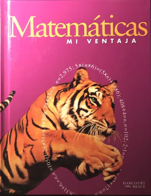 Mathematica’s Mi Ventaja, Spanish Edition, Harcourt Brave, 1999, New