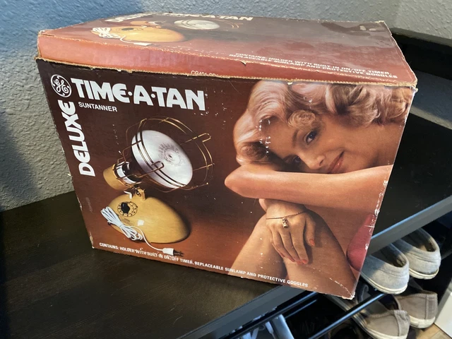 Lámpara solar vintage GE General Electric de lujo Time A bronceado RSK-6 en caja funciona probada