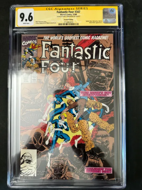 Fantastic Four #347 CGC SS 9.6 Signed by Walt Simonson 2nd Print Wolverine App