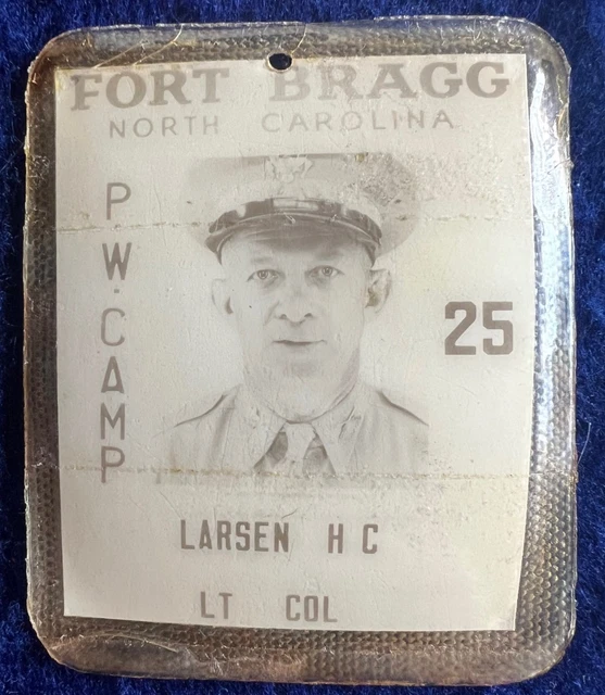 WWII FORT BRAGG POW Camp Lt. Colonel Officer Badge Home Front Military ...