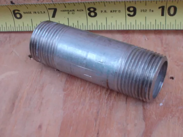 3/4" x 3" Stainless Steel Pipe Nipple Threaded NPT. Male to Male