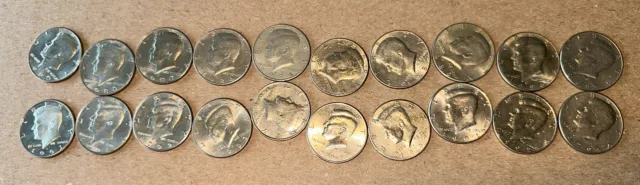 20 JFK Fifty Cent Pieces (1979,1980,1984,1985,1986,1989,1991,1992,1993,1997)