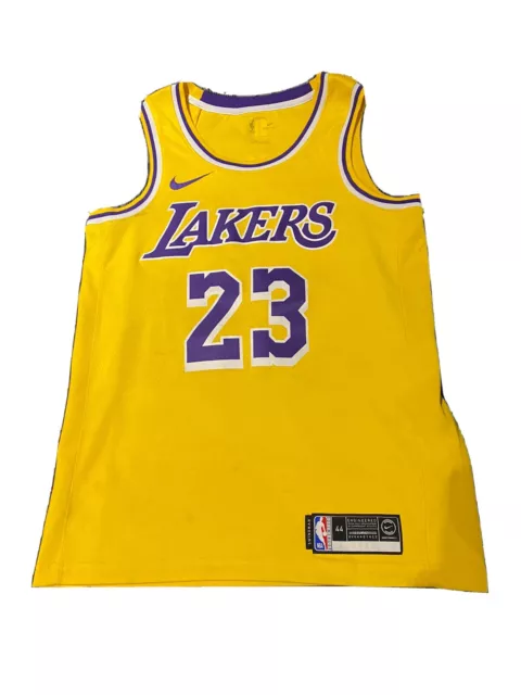 Nike Swingman LA Lakers LeBron James #23 NBA HWC Jersey Sponsor Patch Sz 48  L