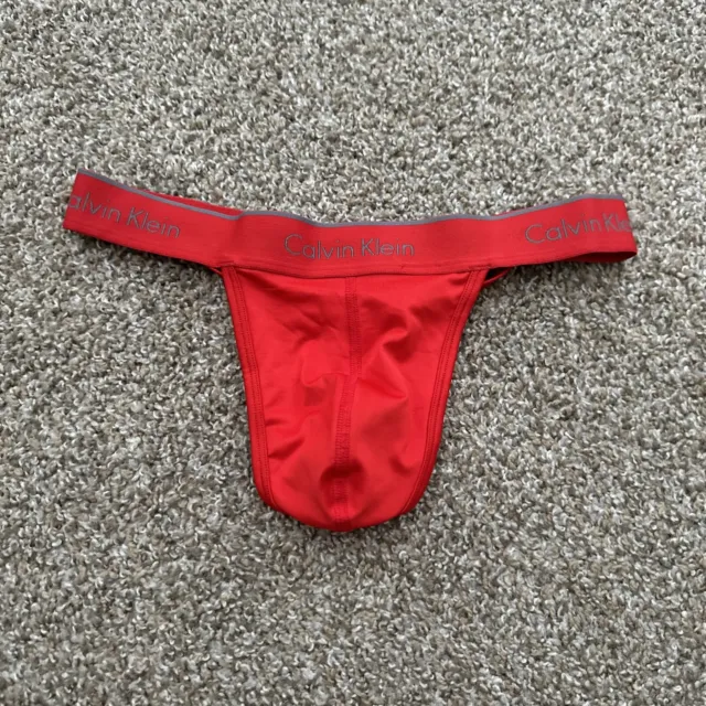 Calvin Klein CK men black Y-back thong Underwear - RED NWT (MEDIUM)