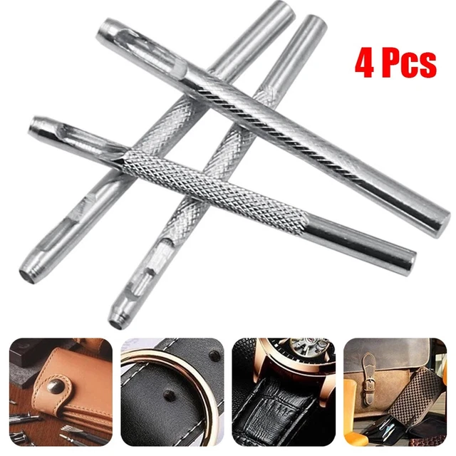Kit de poinçon trou de forme ronde pour ceintures et bracelets de montre 4 piè