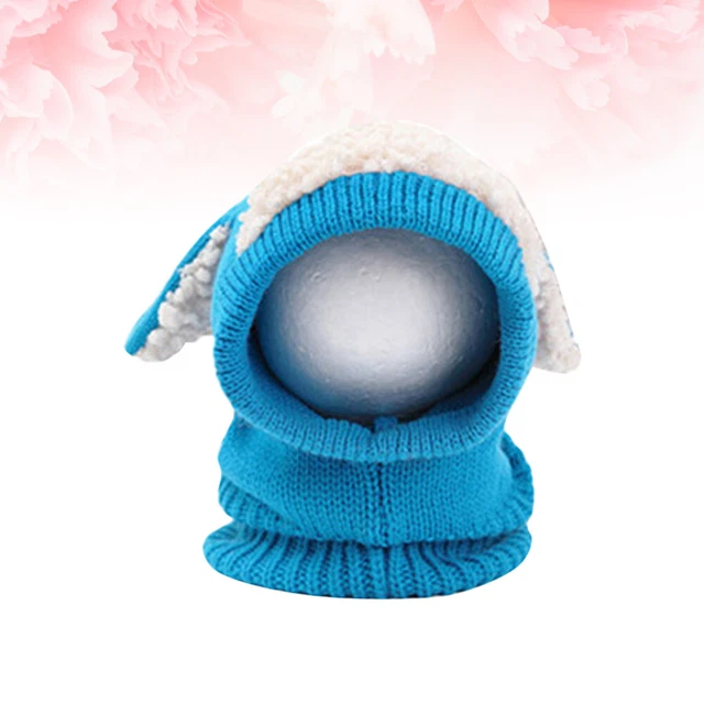 Cappello Sciarpa Portatile Bello Caldo Autunno Lavorato a Maglia Con Cappuccio