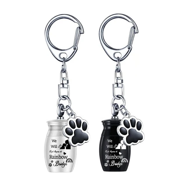 DOG CAT ASHES Pet Urns Keychain Paw Print Cat Urns Souvenir Memorial 7