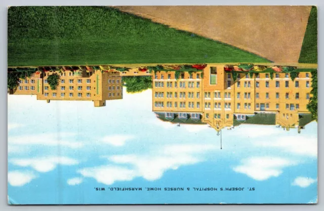 Marshfield WI-Wisconsin, St Joseph's Hospital & Nurses Home, Vintage Postcard