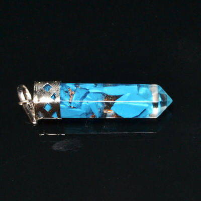 36 MM Long Orgone orgonite Turquoise Healing Pendant Set Aura crystal Metaphysic