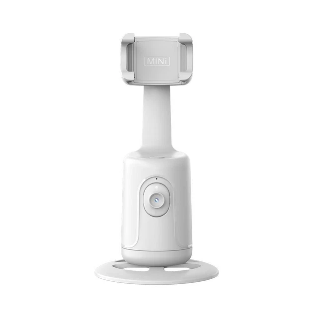 Trípode estabilizador de cardán de rotación 360 para grabación de video (blanco)