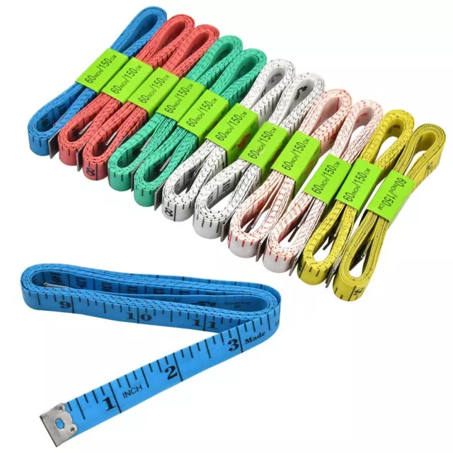Paquete de 12 cintas métricas de doble cara 60 150 cm de largo para mediciones precisas
