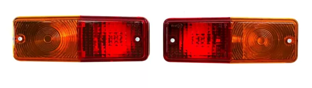 2x Rückleuchte Rücklicht Anhänger Traktor LKW Heckleuchte 195x65x60 mm E20 SET