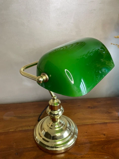 Lampe Table Bureau Moderniste Art Déco Cerf Nickel Aluminum
