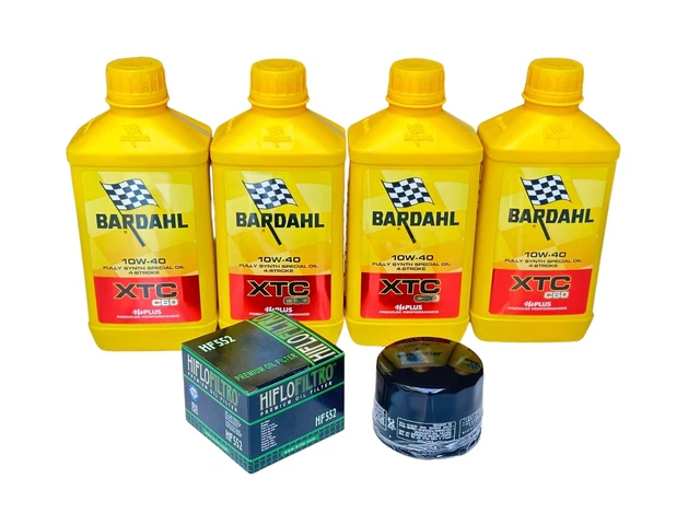 Kit Tagliando Bardahl XTC C60 10W40 Per Yamaha T-Max E Kymco Xciting - Con Filtro Olio HF985 - Foto 2