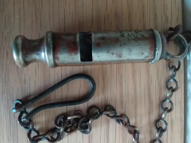 ORIGINAL WW1 1917 TRENCH WHISTLE, DE COURCY & Co, WITH CHAIN. £54.00 ...