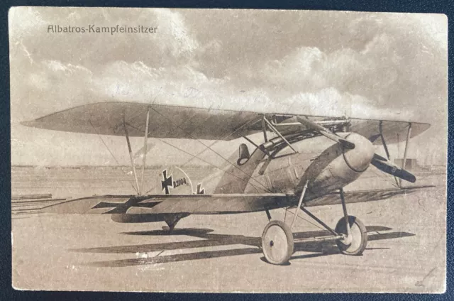 Mint Germany Real Picture Postcard Albatros Fighter Airplane