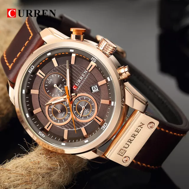 Curren Herren Luxus Armbanduhr Sport Automatikuhr Mode Watch Uhren Geschenke
