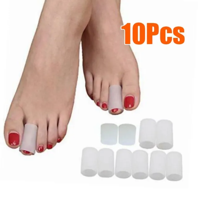Obtenez 10 pièces manches en gel orteil pour le soulagement de la douleur parfa