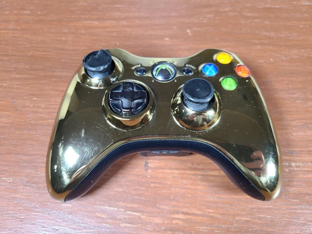 Microsoft Xbox 360 OEM Special Edition Chrome Series Controller Gold Model 1403 Microsoft Xbox 360 OEM Special Edition Chrome Series Controller Gold Model 1403
