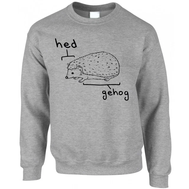 Hedgehog Hed Jumper Funny Wildlife Cute Animal Joke Slogan Pun Hedge Hog