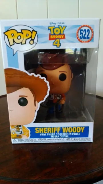 Funko Pop Disney Pixar Toy Story 4 pop vinyl figure Sheriff Woody 522 BNIB