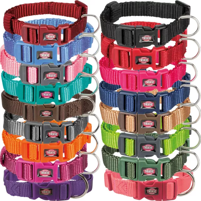 TRIXIE Premium Halsband Hundehalsband Regulierbare Hunde Hals Band viele Farben