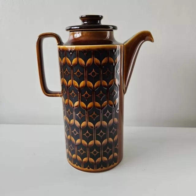 Hornsea Heirloom Vintage Ceramic Coffee Pot Jug brown 1970s
