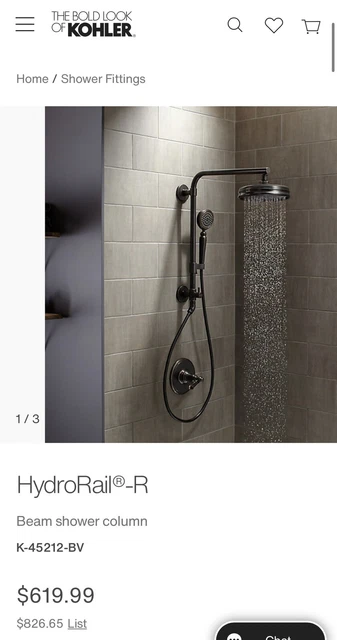 KOHLER Hydrorail Package (Retail $1364) 45212-BV; 45202-BV; 953-BV; 9514-BV KOHLER Hydrorail Package (Retail $1364) 45212-BV; 45202-BV; 953-BV; 9514-BV