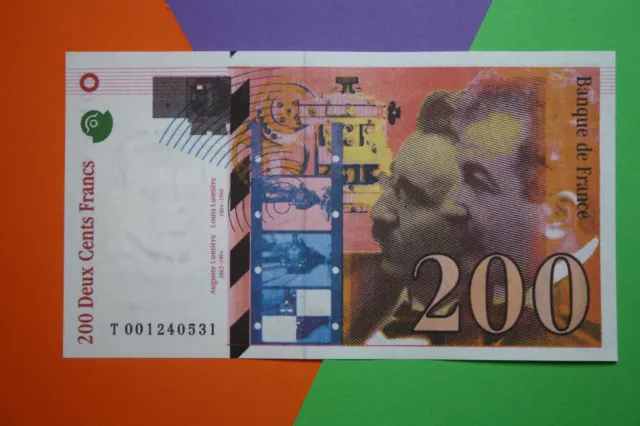 copie d'un billet France 200 francs frères lumière 1994 non émis