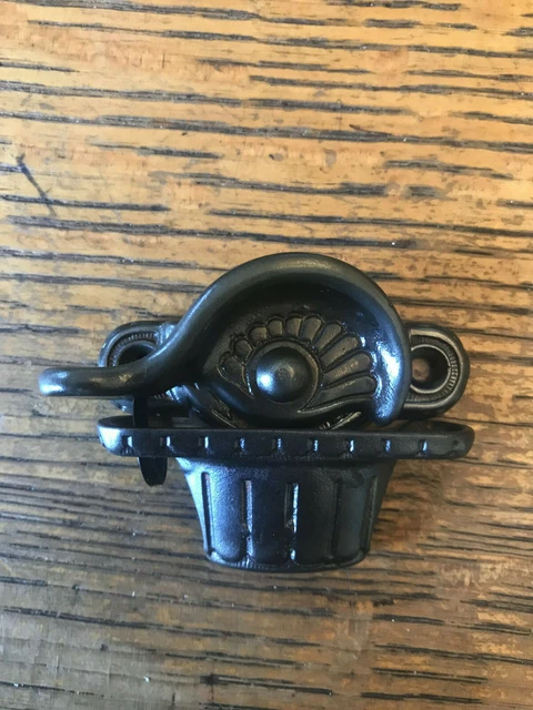 Antique decorative cast iron window sash lock 2 5/8" wide