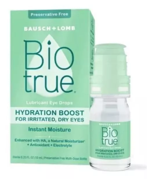 Biotrue Lubricant Eye Drops Hydration Boost New 1/3oz