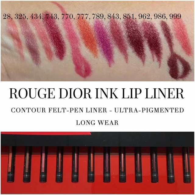 Rouge dior ink deals lip liner 999