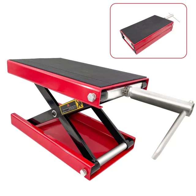 1100 LB Motorcycle Lift Scissor Jack Wide Deck Motorcycle Center Stand