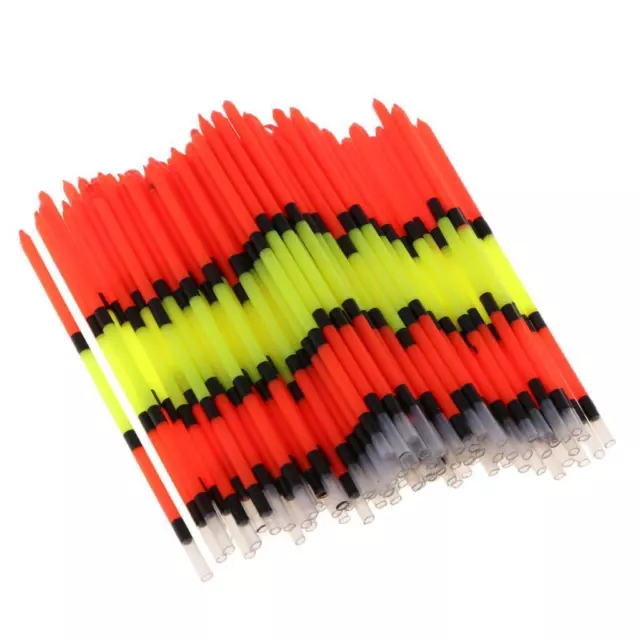 100 Plastic Fishing Floats Vertical Buoy Long Tail Float Floating Tube