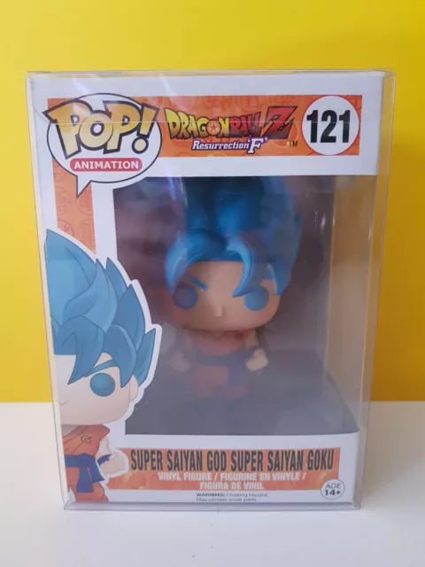 POP n°121 SUPER SAIYAN GOD / GOKU + Boite protection Dragon Ball Z ResurrectionF