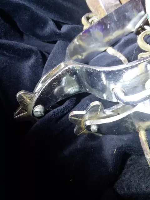 Men's Rasp Spurs Buffed Black Steel Heavy Western Cowboy Spurs