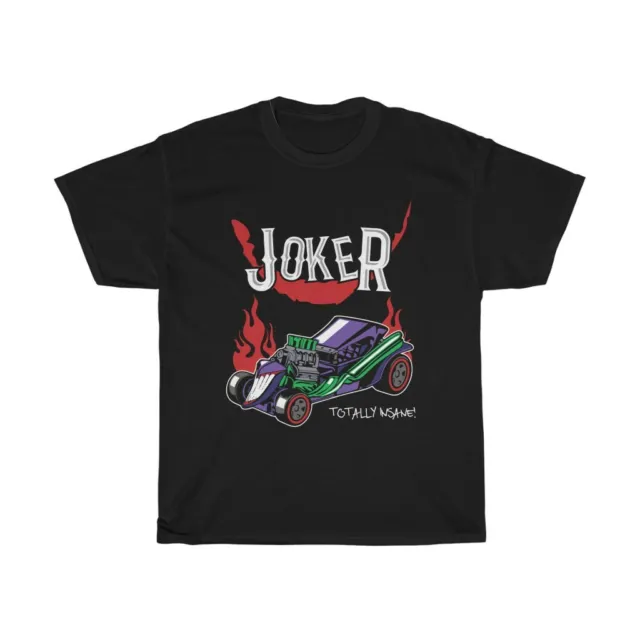 T-shirt en coton unisexe blanc Joker Hot Rod, inspiré des années 1960 Batman TV