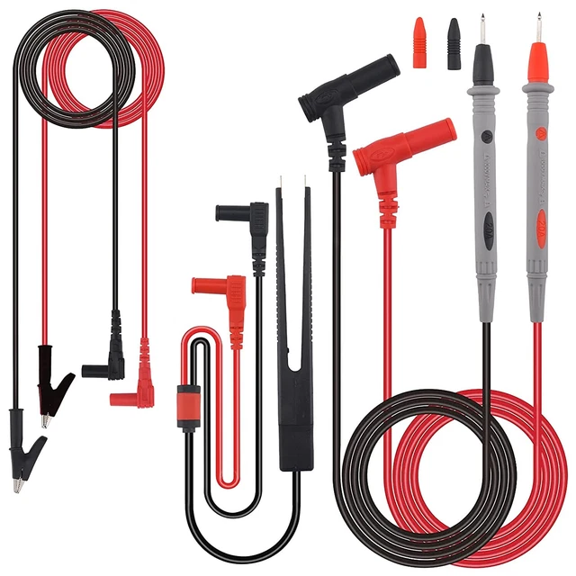 Sonde Multimètre Testeur Silicone électrique Cordon flexible pince crocodille li