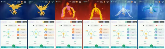 Galarian Birds Trio (Articuno + Moltres + Zapdos) Pokemon Sword / Shield ✔️  6IV