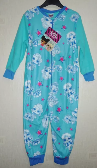 BRAND NEW GIRLS LOL SURPRISE MICROFLEECE ALL IN ONE PYJAMA AGES: 2-3 up to 7-8