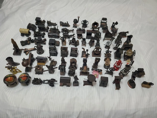 ANTIQUE MINATURE PENCIL Sharpener Lot Metal Die Cast Vintage $740.17