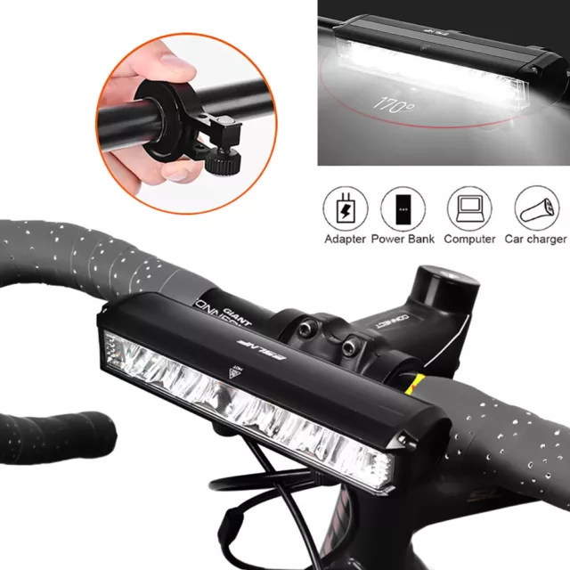 USB Rechargeable LED Bicycle Light MTB Bike Waterproof Cycle Front Headlight AU